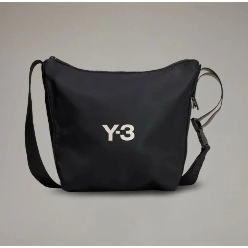 Y-3 SACOCHE JD2905 Black Tote Shoulder Strap Bag Yohji Yamamoto x adidas
